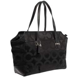 مملوكة مسبقًا حقيبة كتق كوتش "اليكسيس كاريال" جلد و كانفاس أوب أرت أسود 