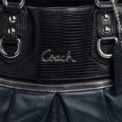 Pre Owned Coach Black Leather Ashley Satchel