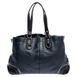 Pre Owned Coach Black Leather Ashley Satchel