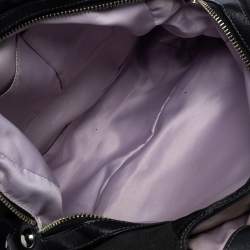 Pre Owned Coach Black Signature Canvas and Leather Shoulder Bag