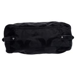 Pre Owned Coach Black Signature Canvas and Leather Shoulder Bag