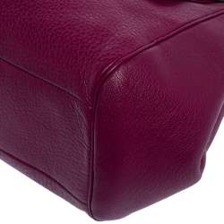 Pre Owned حقيبة كوتش "ماديلين" ساتشيل جلد وردي داكن