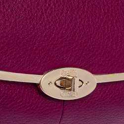 Pre Owned حقيبة كوتش "ماديلين" ساتشيل جلد وردي داكن