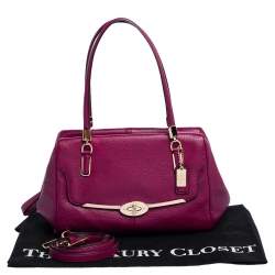 Pre Owned حقيبة كوتش "ماديلين" ساتشيل جلد وردي داكن