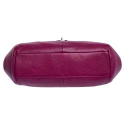 Pre Owned حقيبة كوتش "ماديلين" ساتشيل جلد وردي داكن