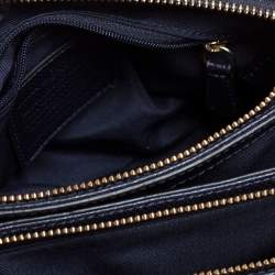 Pre Owned حقيبة كوتش "ميني كريستي كاريال" ساتشيل جلد أزرق كحلي 