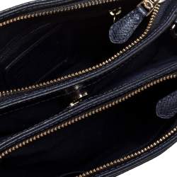 Pre Owned حقيبة كوتش "ميني كريستي كاريال" ساتشيل جلد أزرق كحلي 