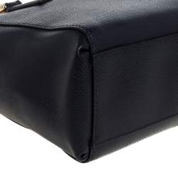 Pre Owned حقيبة كوتش "ميني كريستي كاريال" ساتشيل جلد أزرق كحلي 