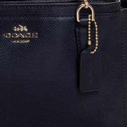 Pre Owned حقيبة كوتش "ميني كريستي كاريال" ساتشيل جلد أزرق كحلي 