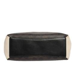 Coach Tri Cololr Signature Coated Canvas and Leather Mini Christie Carryall Bag