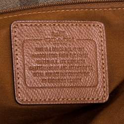Coach Beige Signature Coated Canvas Christie Carryall Satchel