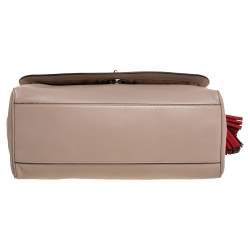 مملوكة مسبقًا Coach Blush Pink Perforated Leather Legacy Romy Top Handle Bag w/ Wallet