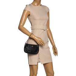 Coach Black Grained Leather Nolita Clutch 