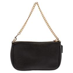 Coach Black Grained Leather Nolita Clutch 