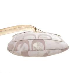 Coach Beige Signature Canvas and Leather Crossbody Bag