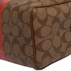 Coach Brown Signature Coated Canvas and Leather Mini Bennett Satchel