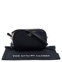Coach Black Leather Sadie Crossbody Bag