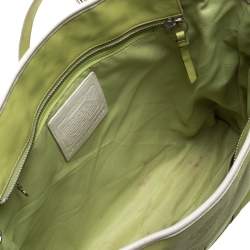 Coach Light Green Leather East West Gallery Tote