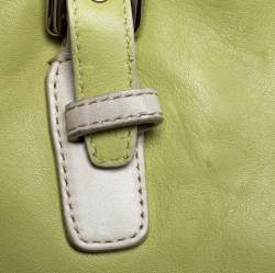 Coach Light Green Leather East West Gallery Tote