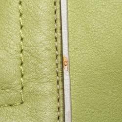 Coach Light Green Leather East West Gallery Tote