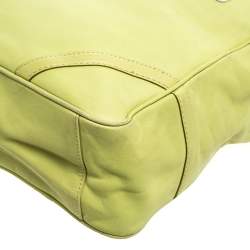 Coach Light Green Leather East West Gallery Tote