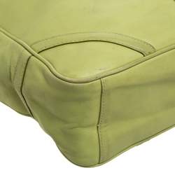 Coach Light Green Leather East West Gallery Tote