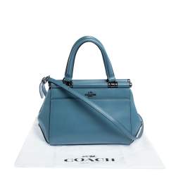 Coach Blue Leather Grace 20 Satchel