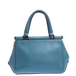 Coach Blue Leather Grace 20 Satchel
