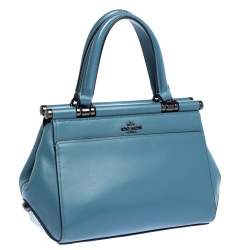 Coach Blue Leather Grace 20 Satchel