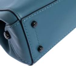 Coach Blue Leather Grace 20 Satchel