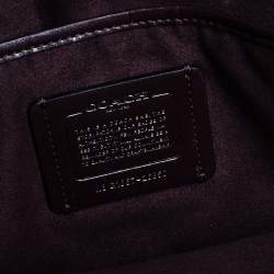 Pre Owned Coach Black Leather Parker Studded 18 Mauve Shoulder Bag