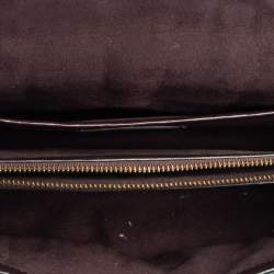 Pre Owned Coach Black Leather Parker Studded 18 Mauve Shoulder Bag