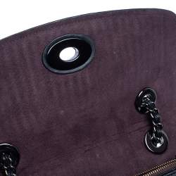 Pre Owned Coach Black Leather Parker Studded 18 Mauve Shoulder Bag