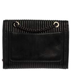 Pre Owned Coach Black Leather Parker Studded 18 Mauve Shoulder Bag