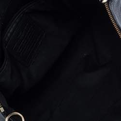 Pre Owned Coach Black Pebbled Leather Prairie Satchel