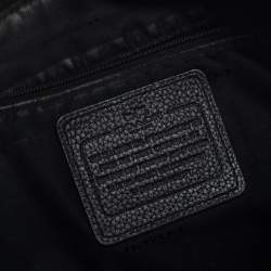 Pre Owned Coach Black Pebbled Leather Prairie Satchel