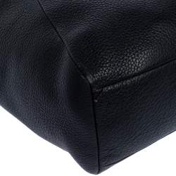 Pre Owned Coach Black Pebbled Leather Prairie Satchel