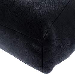 Pre Owned Coach Black Pebbled Leather Prairie Satchel