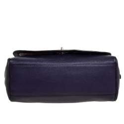 Pre Owned Coach Purple Leather Legacy Romy Top Handle Bag