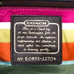 Pre Owned Coach Metallic Dark Brown Leather Garcia Legacy Satchel