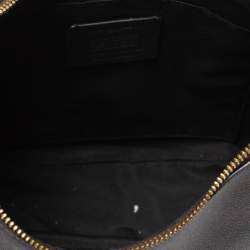 Pre Owned Coach Brown Signature Coated Canvas and Leather Zip Hobo