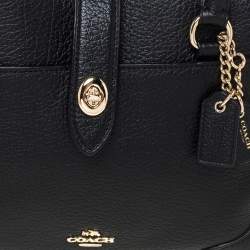 Pre Owned Coach Black Leather Mercer 24 Satchel