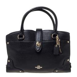 Pre Owned Coach Black Leather Mercer 24 Satchel