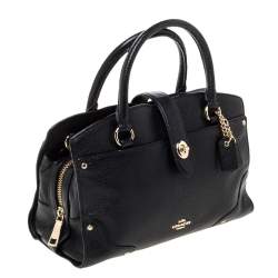 Pre Owned Coach Black Leather Mercer 24 Satchel