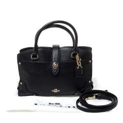 Pre Owned Coach Black Leather Mercer 24 Satchel