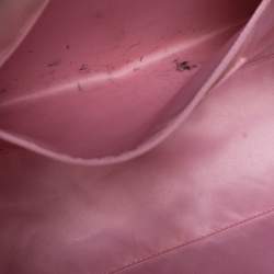 Pre Owned Coach Pink Signature Coated Canvas and Leather Satchel