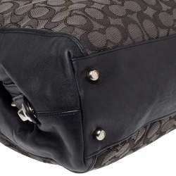 Pre Owned Coach Black Signature Canvas Edie 31 Shoulder Bag