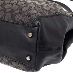 Pre Owned Coach Black Signature Canvas Edie 31 Shoulder Bag