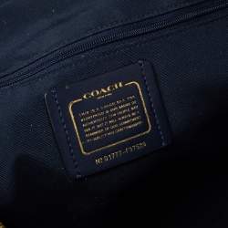 Pre Owned Coach Navy Blue Leather Ava Tote