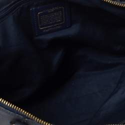 Pre Owned Coach Navy Blue Leather Ava Tote